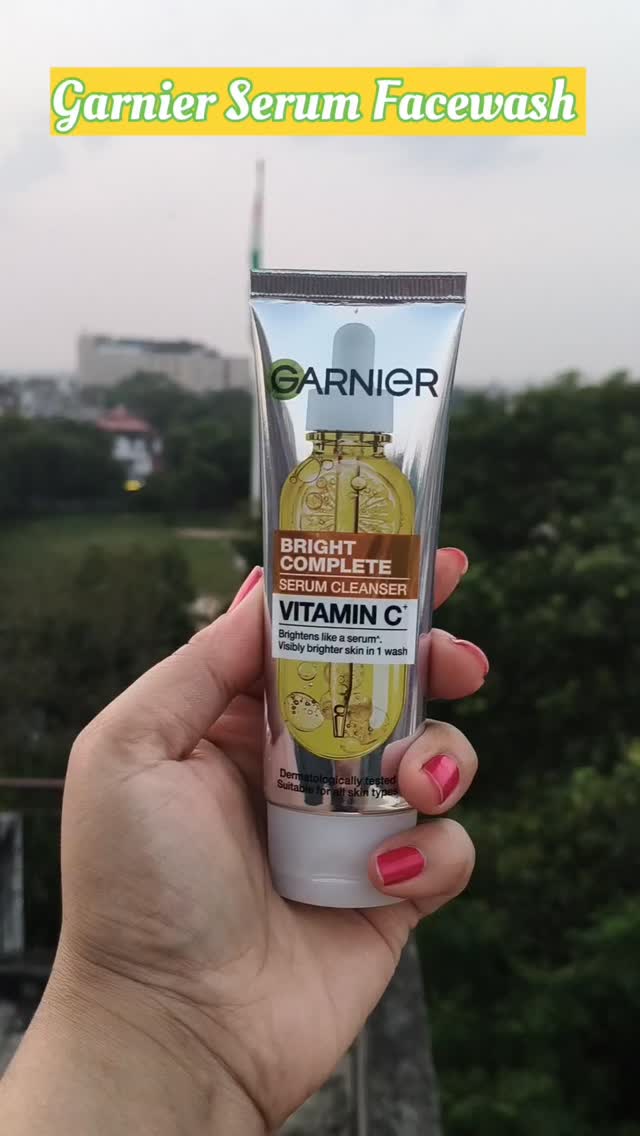 Instagram post by @monika29_laksheta08 for Smytten. Caption reads: Garnier bright serum face wash 
Use Code BRIGHT10....