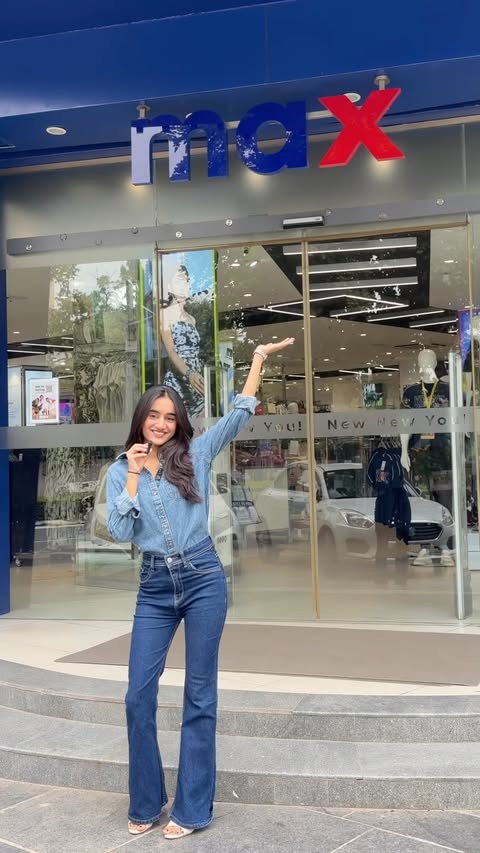 Instagram post by @diya_mehta15 for Max Fashion. Caption reads: [...] #fypシ #trendingreels #sportychic #maxfashion....