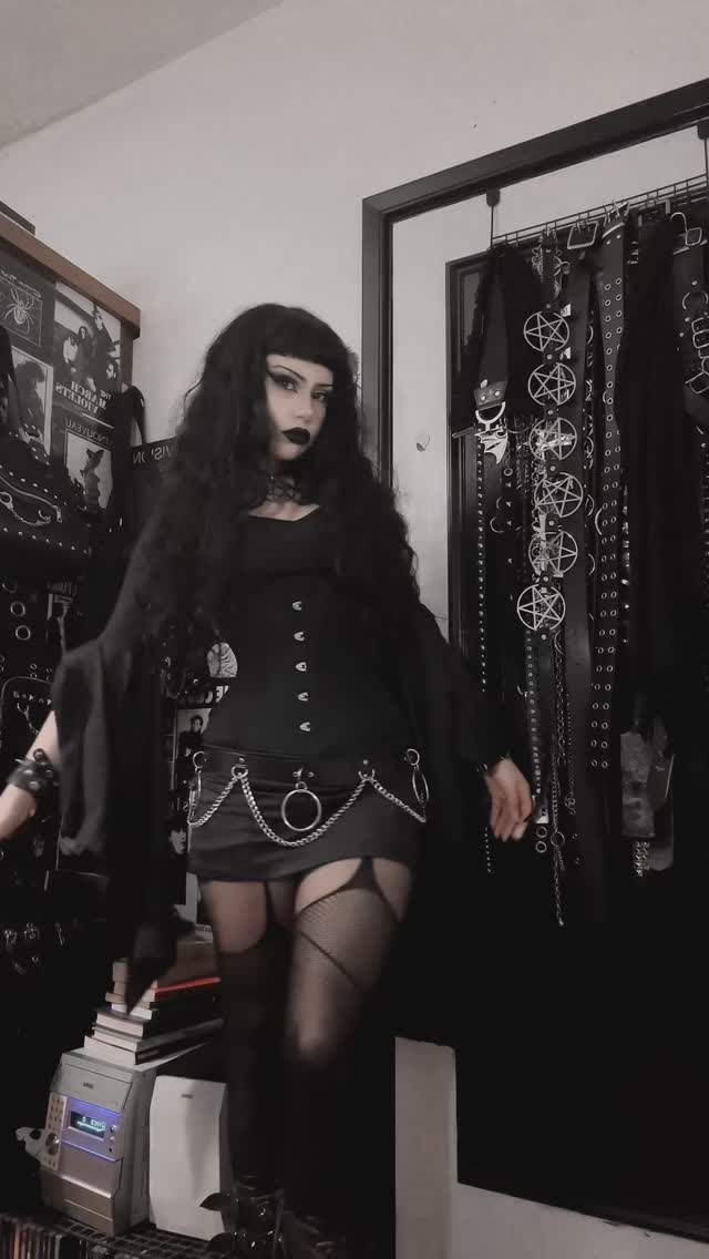 Instagram post by @gallaxydoll for Punkdesign Shop. Caption reads: [...] and tights was gifted to me by....