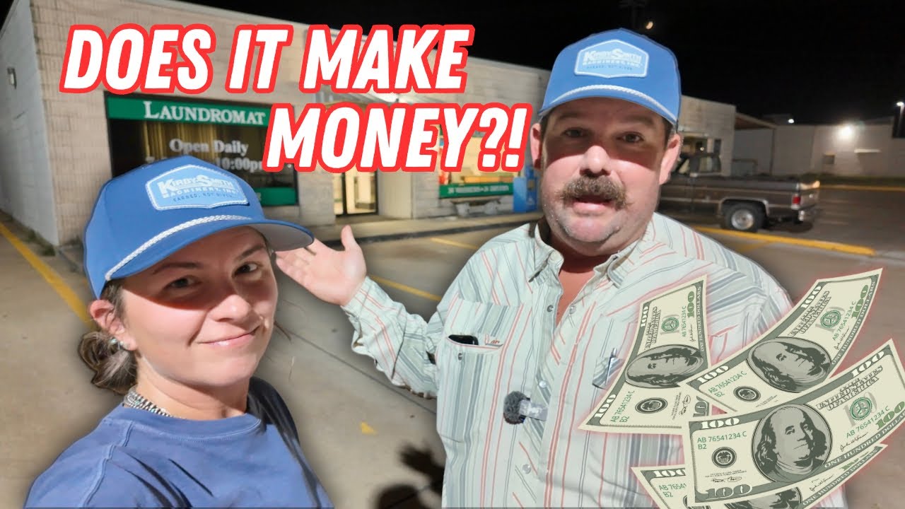 YouTube post by @Bar7Ranch for Eufy. Caption reads: Does a Laundromat REALLY Make Money? (Our Honest....