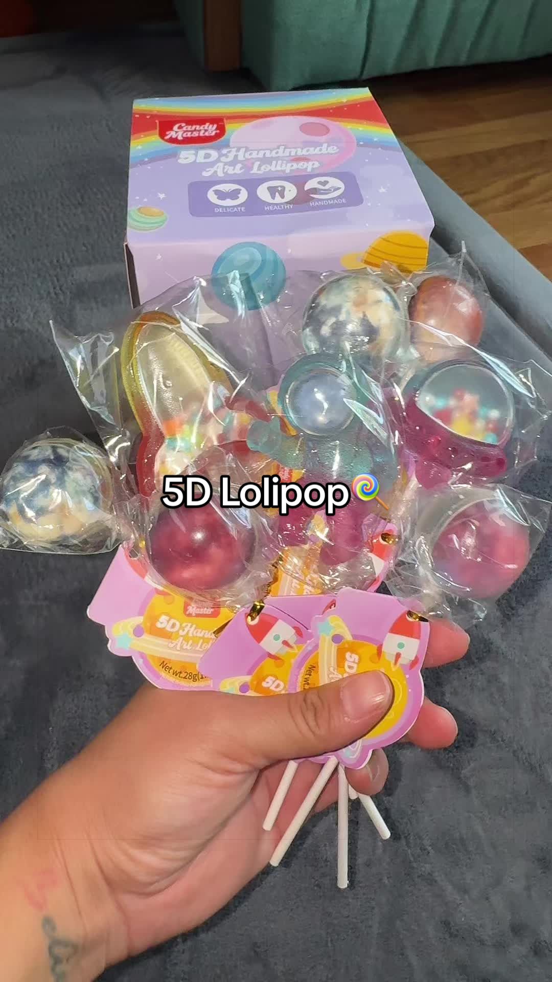 TikTok post by @julianapina506 for Happy Global Choice. Caption reads: [...] the ones everyone remembers. 🚀🍭@HAPPY....