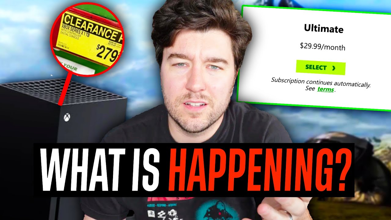 YouTube post by @JakeBaldino for Vessi. Caption reads: Xbox's Big Changes....