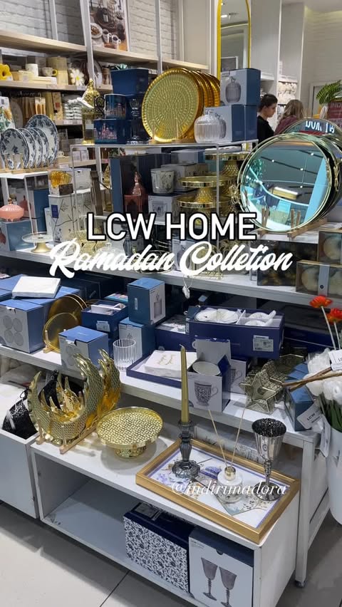 Instagram post by @indirimadora for LCW Home. Caption reads: @lcwhome 💙 #mutfak #lcw #lcwhome #reklam zorunlu.