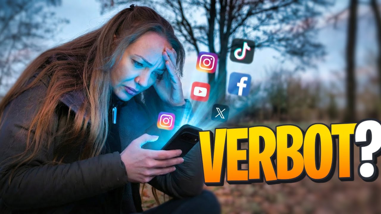 YouTube post by @BDVENTURE_BastiUndDiana for Olight. Caption reads: Social Media außer Kontrolle 😱 Verbote bald auch....