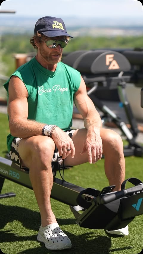 Instagram post by @erichinman for Merach. Caption reads: Rower review - the @merachfit is an affordable....