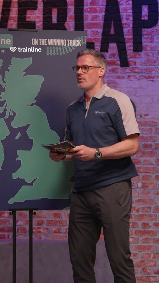 Instagram post by @wearetheoverlap for Trainline. Caption reads: “Whose badge is that!?” 🤨

When football and....