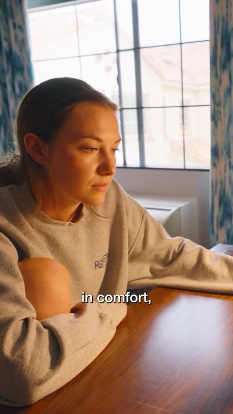 Instagram post by @rachel.domb for BetterHelp. Caption reads: [...] when growth feels uncomfortable. 🌱💚....