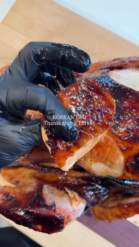Instagram post by @cooklikeimbook for WeightWatchers. Caption reads: Korean BBQ Thanksgiving Turkey. Turning the main....