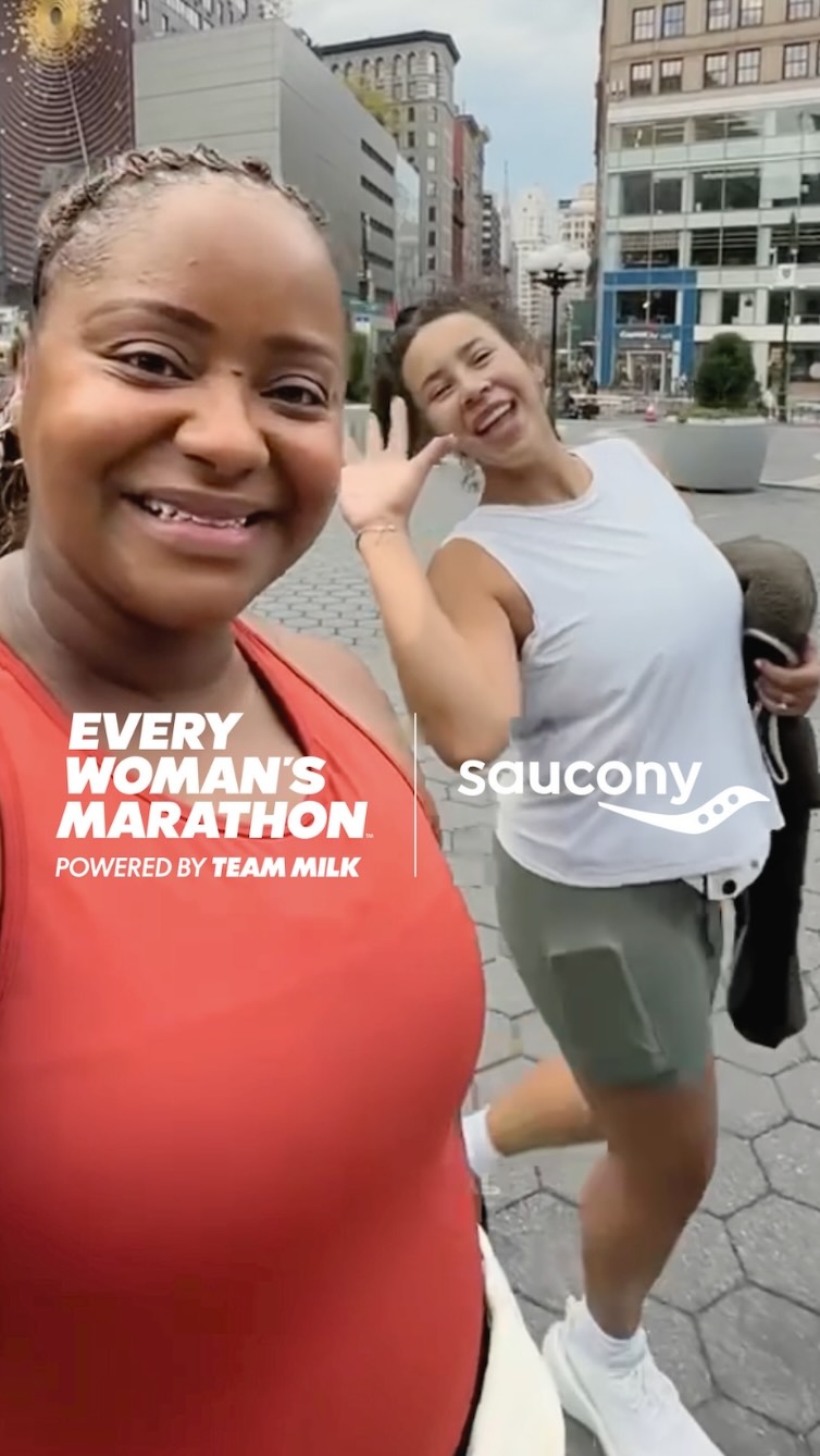 Instagram post by @_tatianaforbes for Saucony. Caption reads: It’s no secret that I love a good max-cushion shoe....