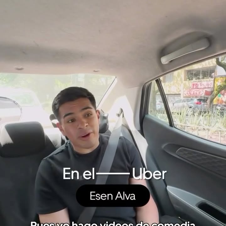 Instagram post by @esen_alva for Uber. Caption reads: Una charla bien a gusto y muchas risas #EnElUber....