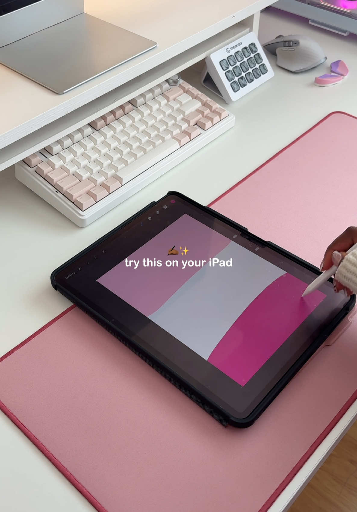 TikTok post by @isiomavlogs for Procreate. Caption reads: try this on your iPad ✍🏾✨ app: @Procreate  case....