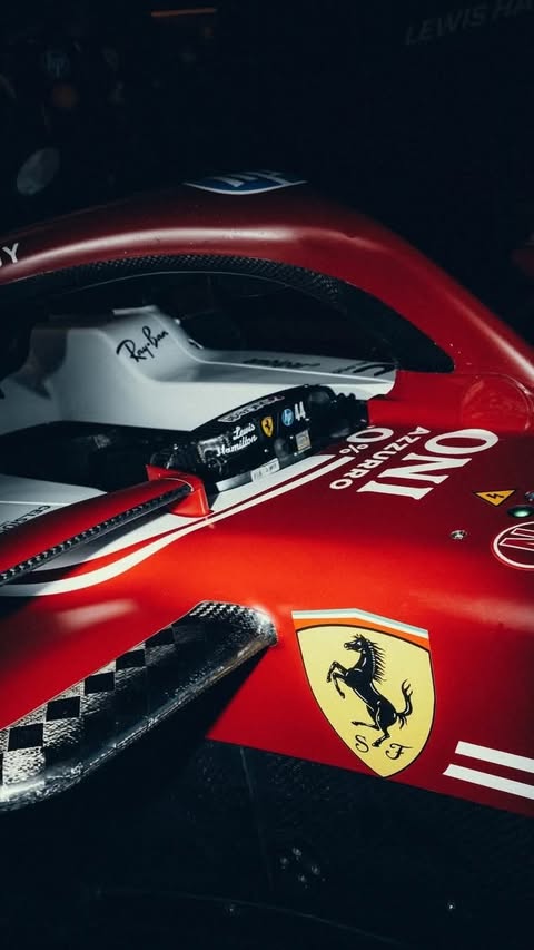 Instagram post by @_amaialarrinaga for Scuderia Ferrari. Caption reads: So thankful to @scuderiaferrari aand @rayban for....