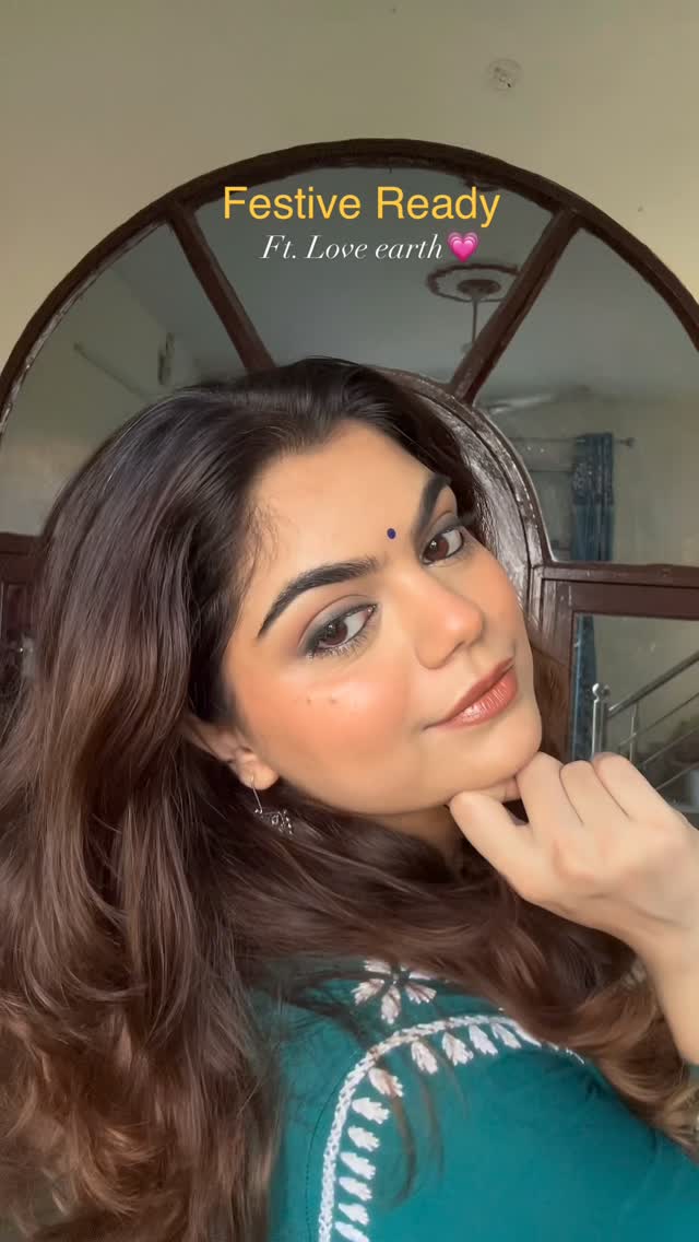 Instagram post by @princimalikmakeup for Love Earth. Caption reads: Festive GRWM using my favs from....