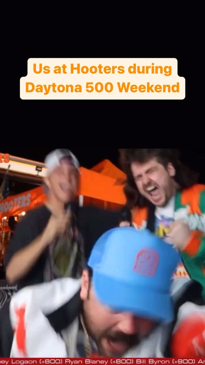 Instagram post by @daletanhardt for Hooters. Caption reads: Hooters during Race Weekend = Too much fun

Have....