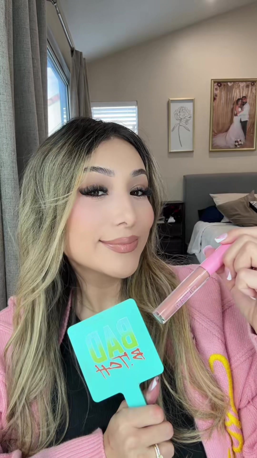 TikTok post by @emely_hdz99 for EXO Cosmetics. Caption reads: Shade 143 ❤️ @EXO Cosmetics #fyp #lips #lipcombo....