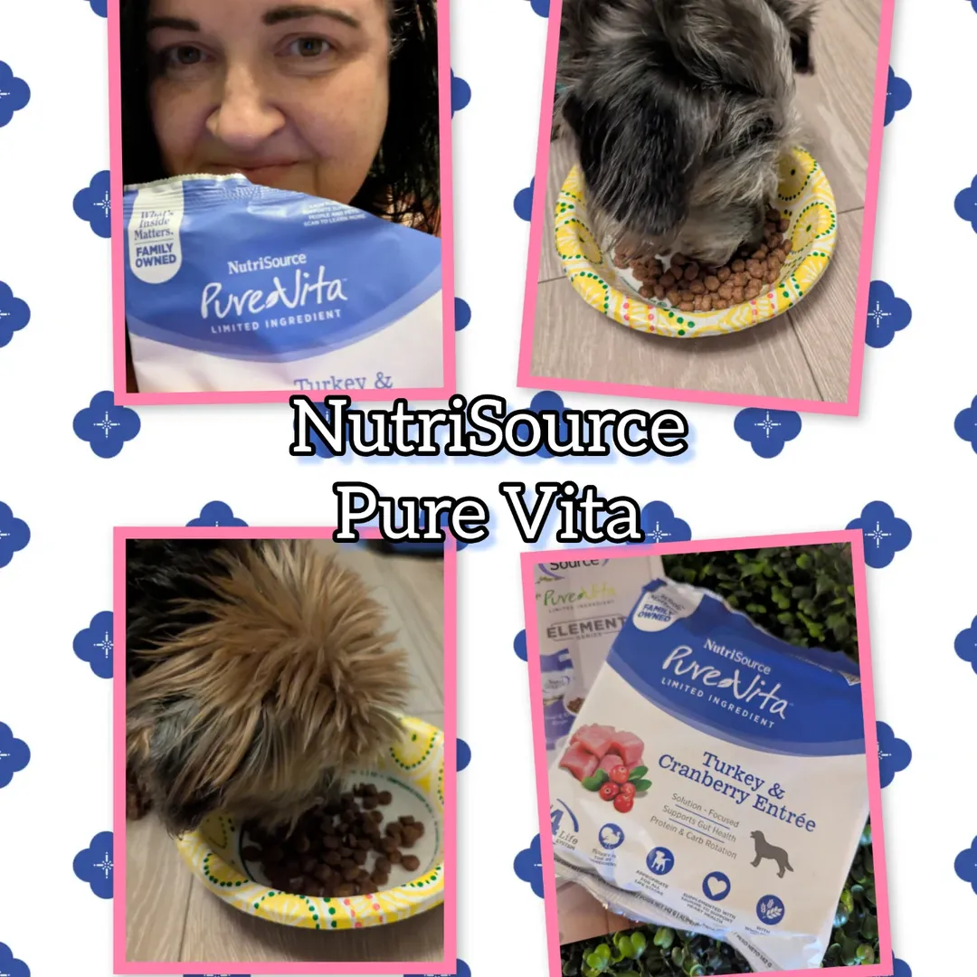 Instagram post by @jmeans77 for NutriSource Pet Foods. Caption reads: [...] @influenster #complimentary....