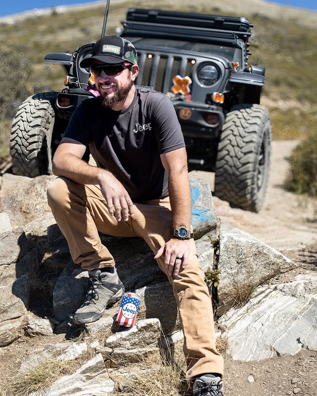 Instagram post by @jeepbruh_jlur for JEDCo. Caption reads: [...] me outside… how bout that? Loving my....
