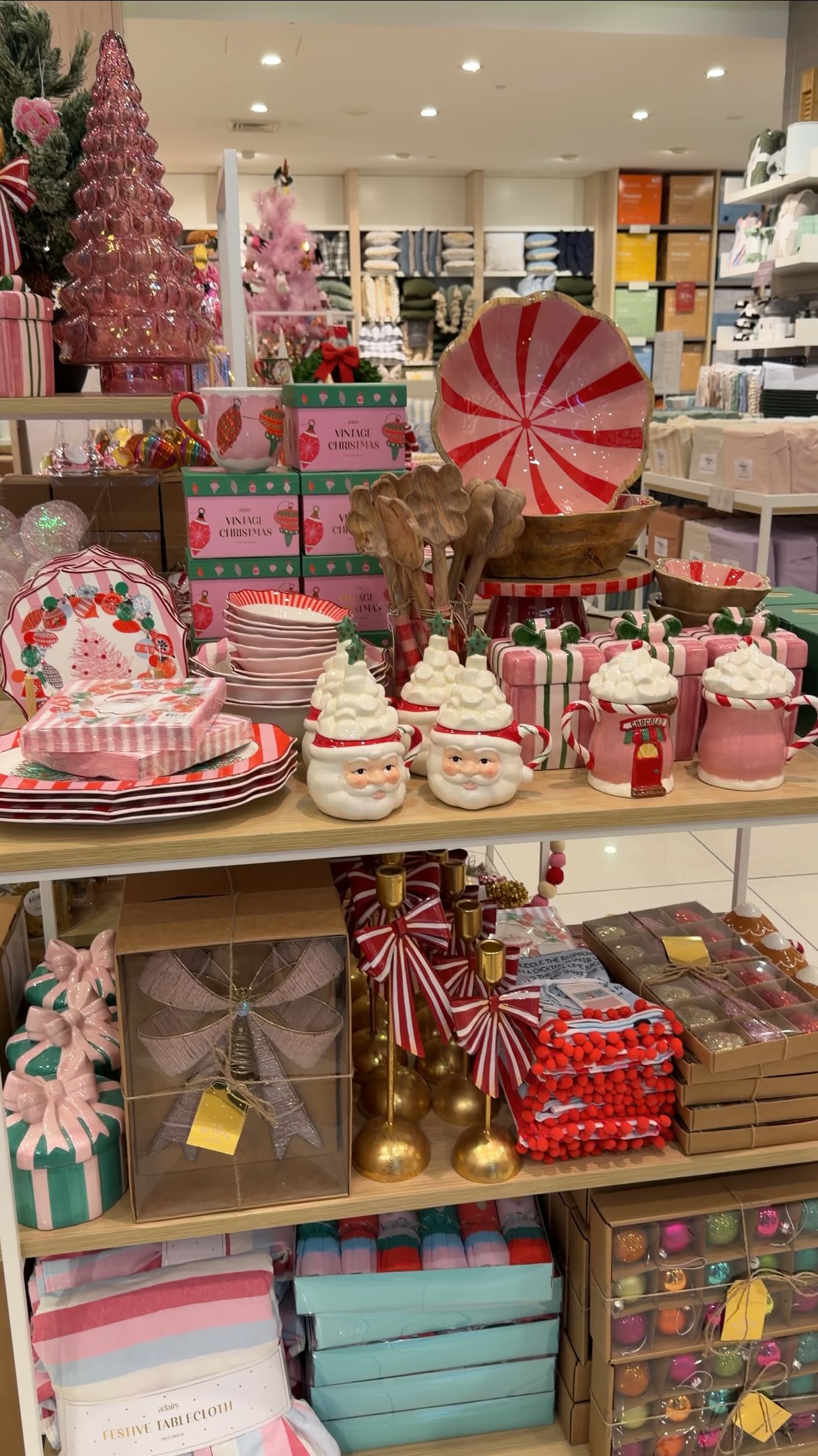 Instagram post by @twobrokechicks for Adairs. Caption reads: The @adairs Christmas collection has my heart,....