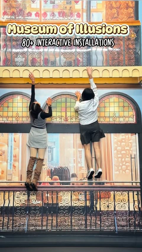 Instagram post by @our_unpredictable_journey for Museum of Illusions. Caption reads: POV: you just found Sydney’s coolest interactive....