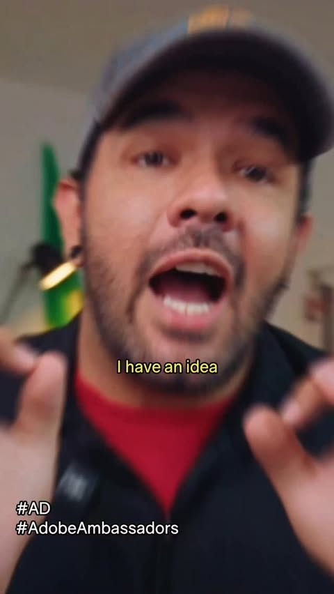 Instagram post by @lucaspelizaro for Adobe Firefly. Caption reads: [...] Movie, but there’s still hope! #ad....