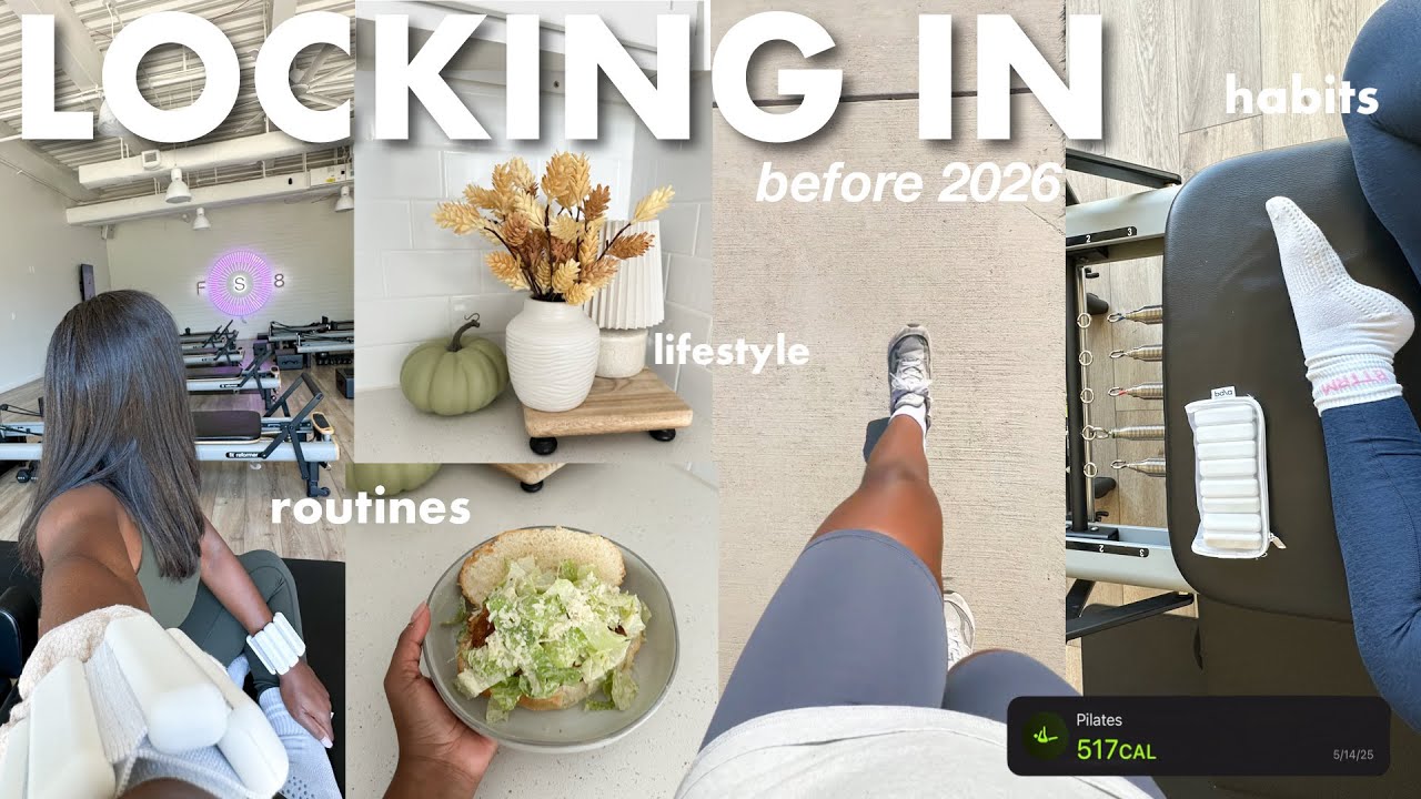 YouTube post by @janet.ndomahina for ClassPass. Caption reads: Locking in before 2026 | resetting my life, habits....