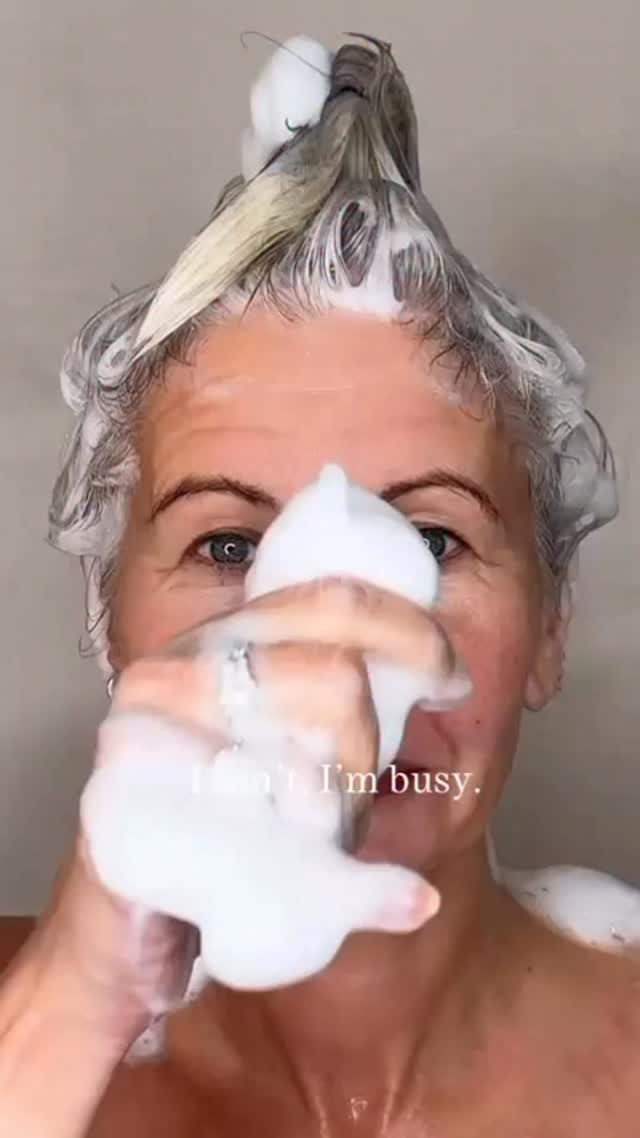 Instagram post by @thesilverkat for Biolage. Caption reads: ad I can’t... I’m busy trying Pamela Andersons’s....