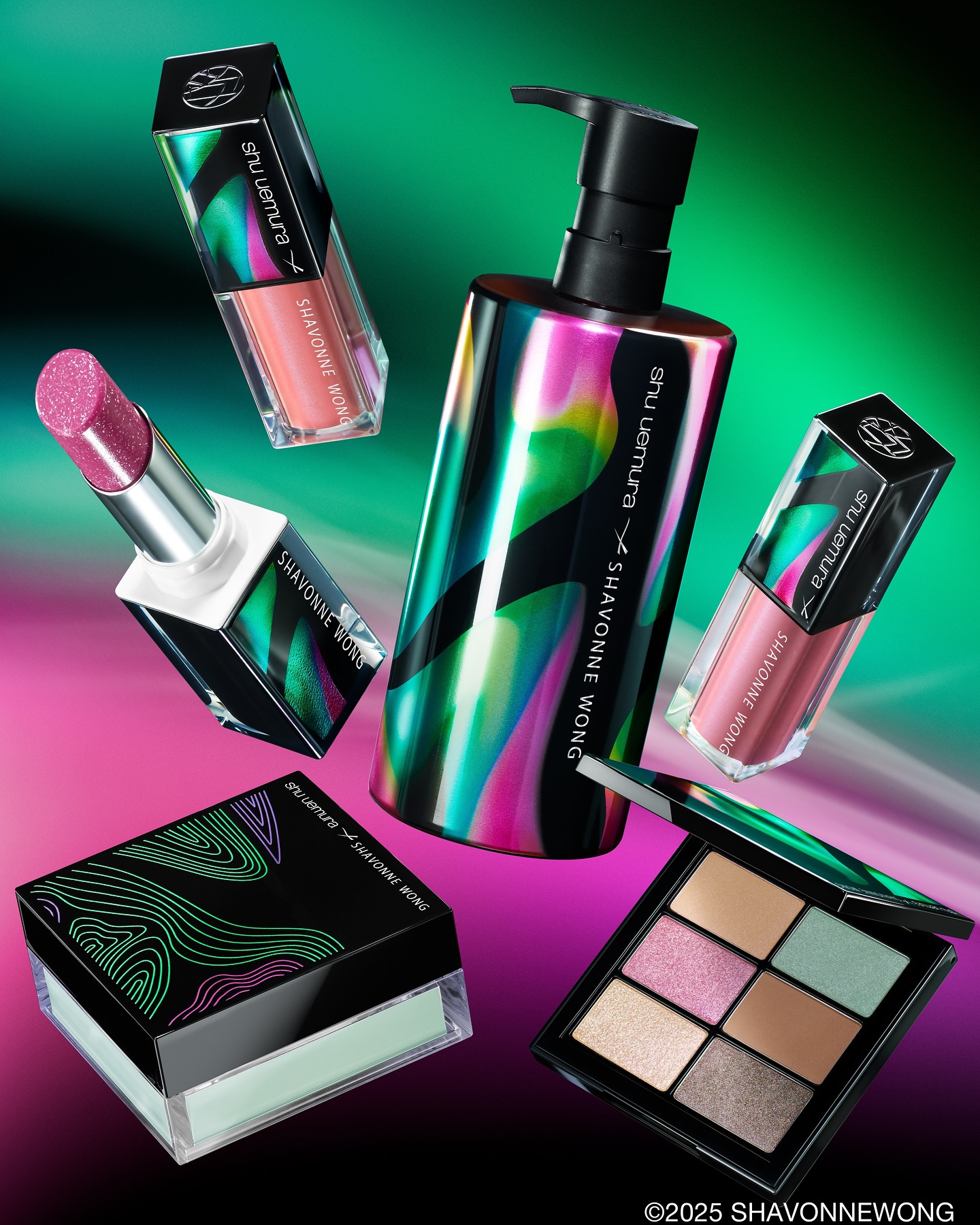 Instagram post by @shavonne.wong for shu uemura. Caption reads: sharing 5 #shuxshavonnewong collections with you....