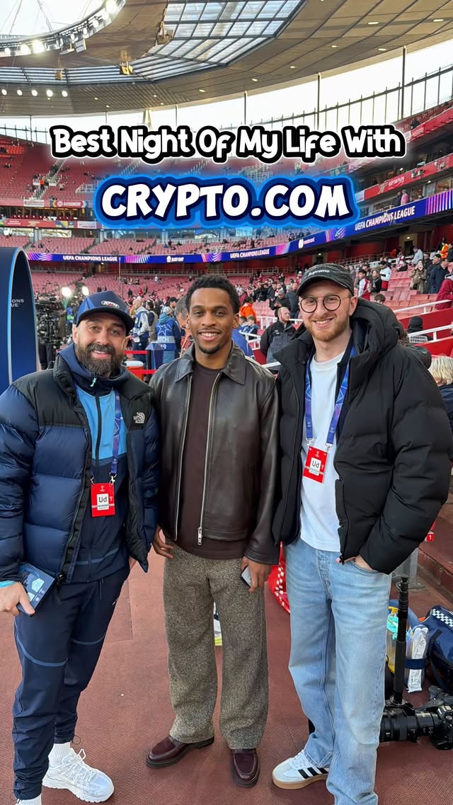 Instagram post by @beau_the_beard for Crypto.com. Caption reads: [...] but the hospitality & experience with....