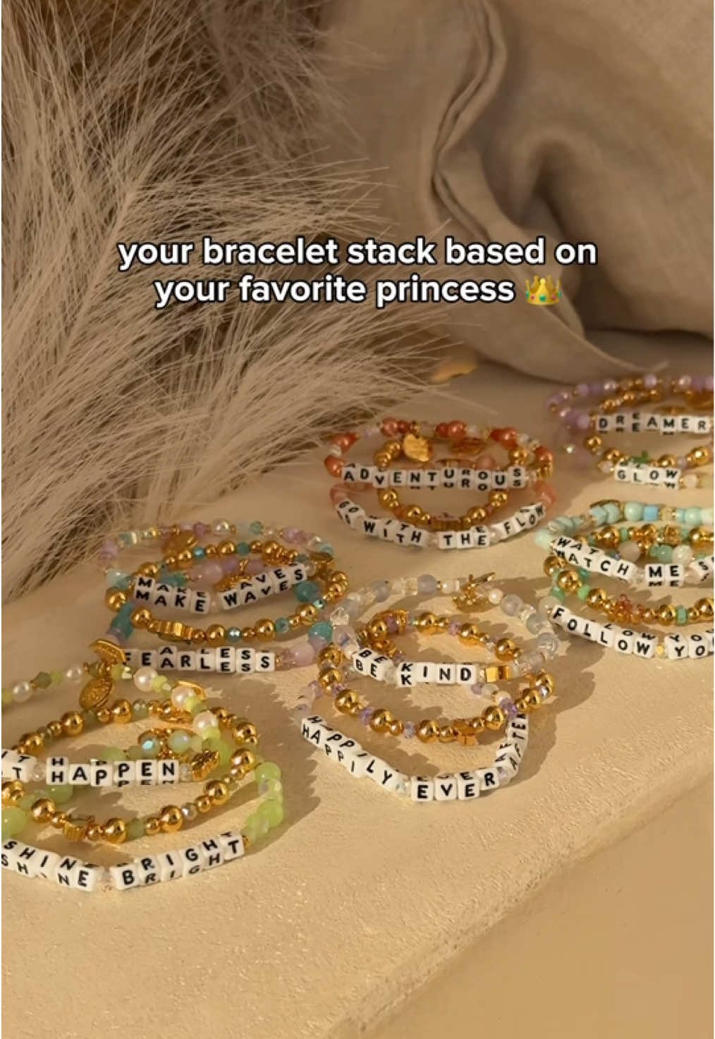 TikTok post by @disneystyle for Little Words Project. Caption reads: [...] princess matches your vibe? 💖 @Little Words....