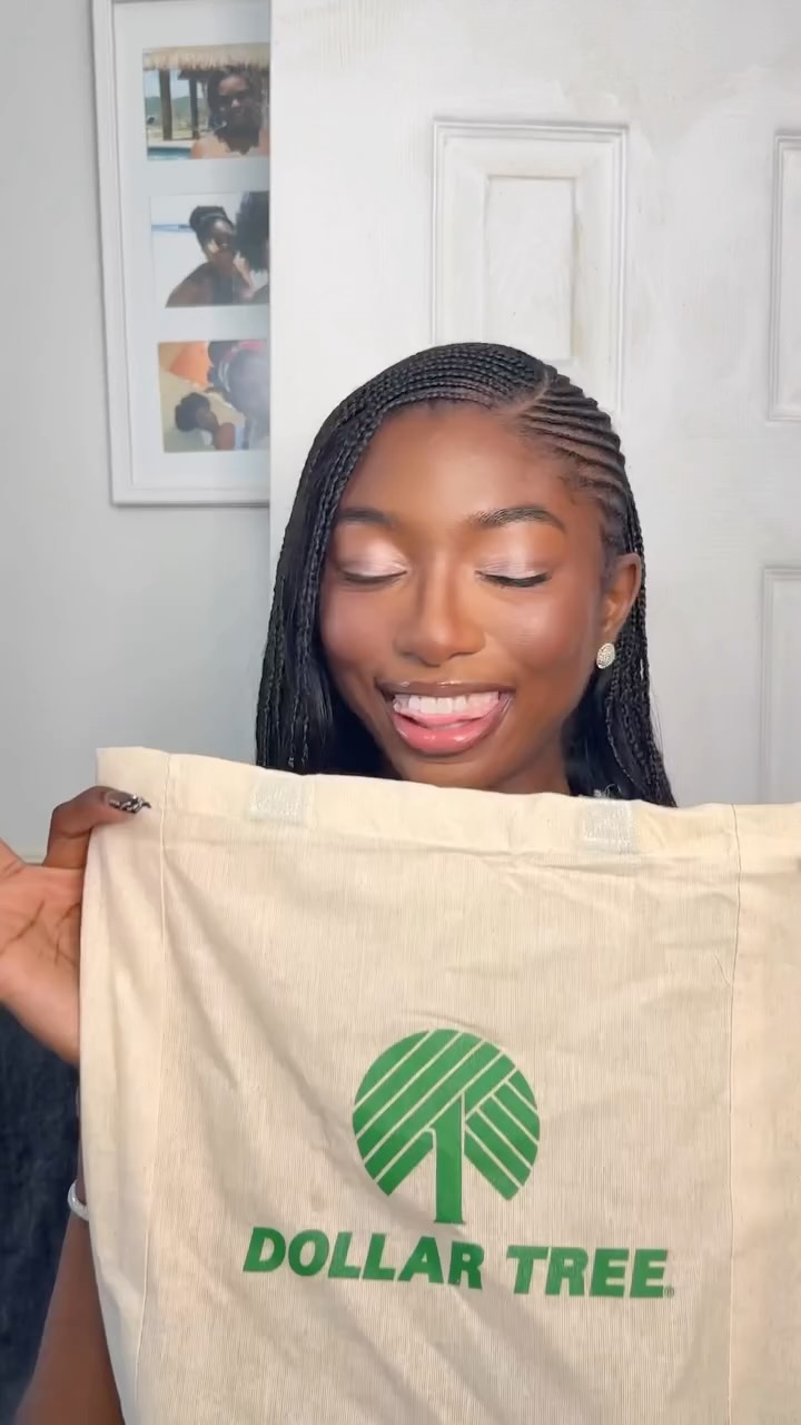 Instagram post by @naturally.nish for Dollar Tree. Caption reads: Beauty doesn’t always have the be about the price!....