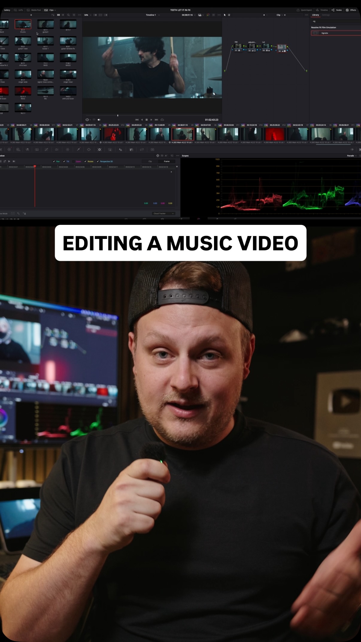 Instagram post by @leezavitz for Motion Array. Caption reads: If you spend a lot of time scrolling trying to....