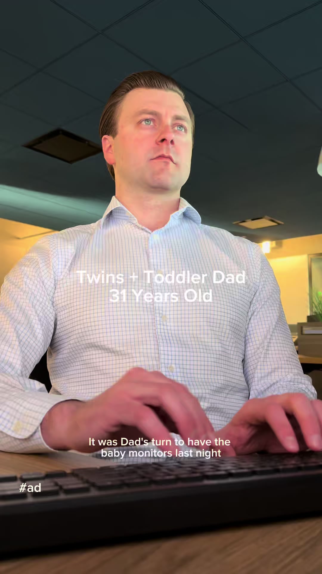 TikTok post by @jjake___ for Starbucks. Caption reads: #ad Dad x Afternoon Energy Shift @Starbucks....