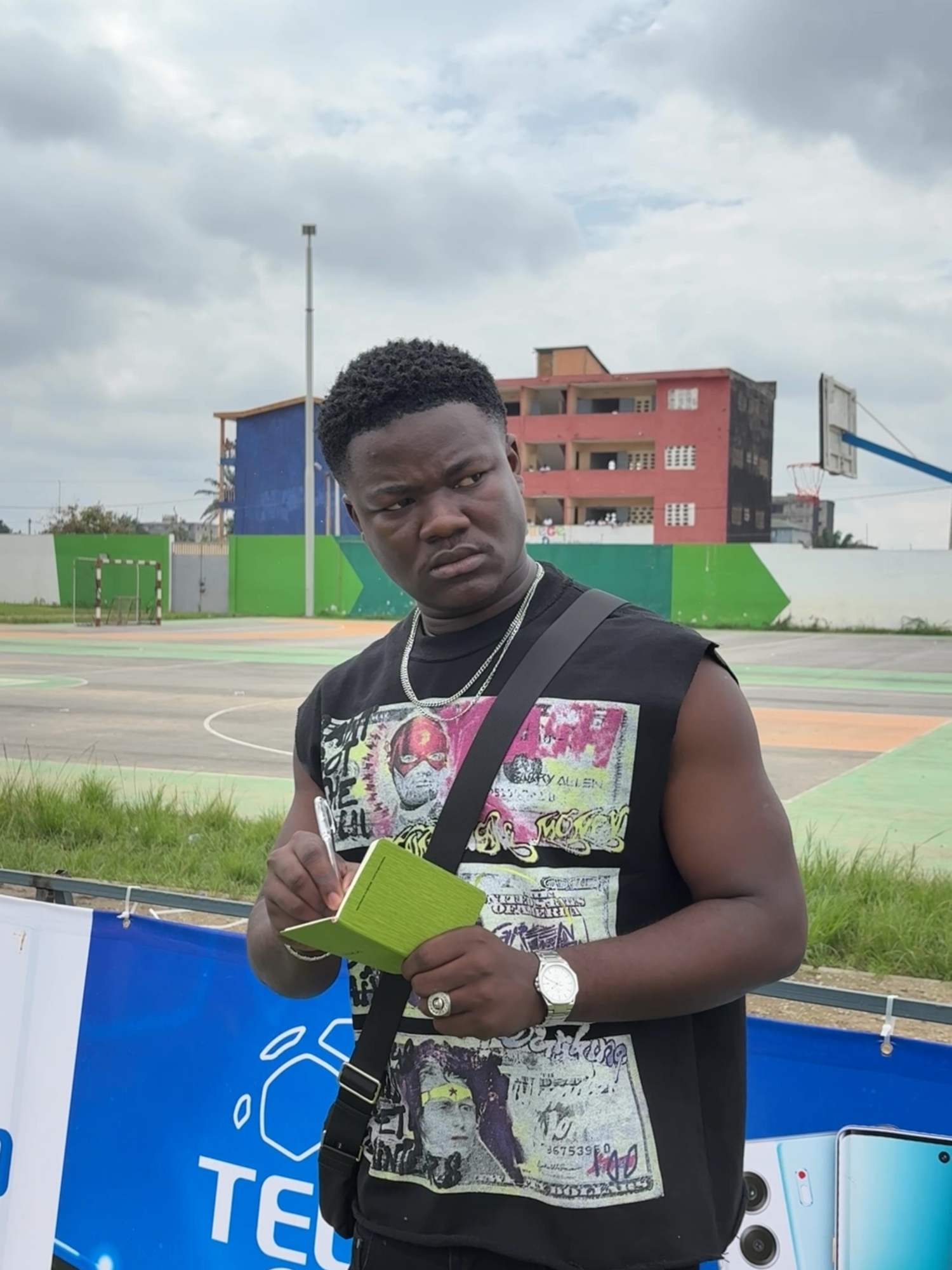 TikTok post by @ledjassamann for Tecnomobile. Caption reads: On se prend ce samedi 18 octobre encore au tournoi....