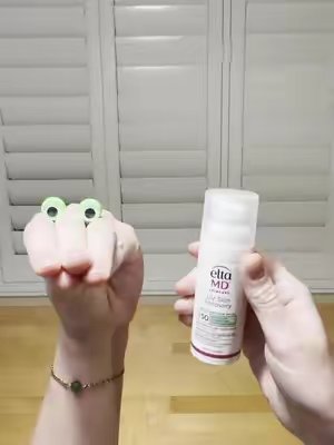 TikTok post by @susanims for EltaMD. Caption reads: Miss hand’s routine is just top notch....