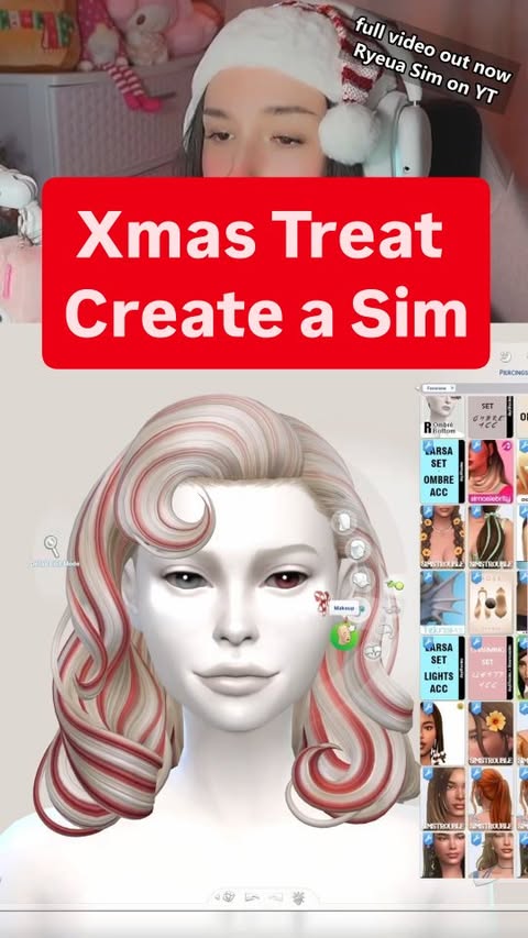 Instagram post by @ryeuasim for Equestrian NSW. Caption reads: Making Sims inspired by Christmas Treats in The....
