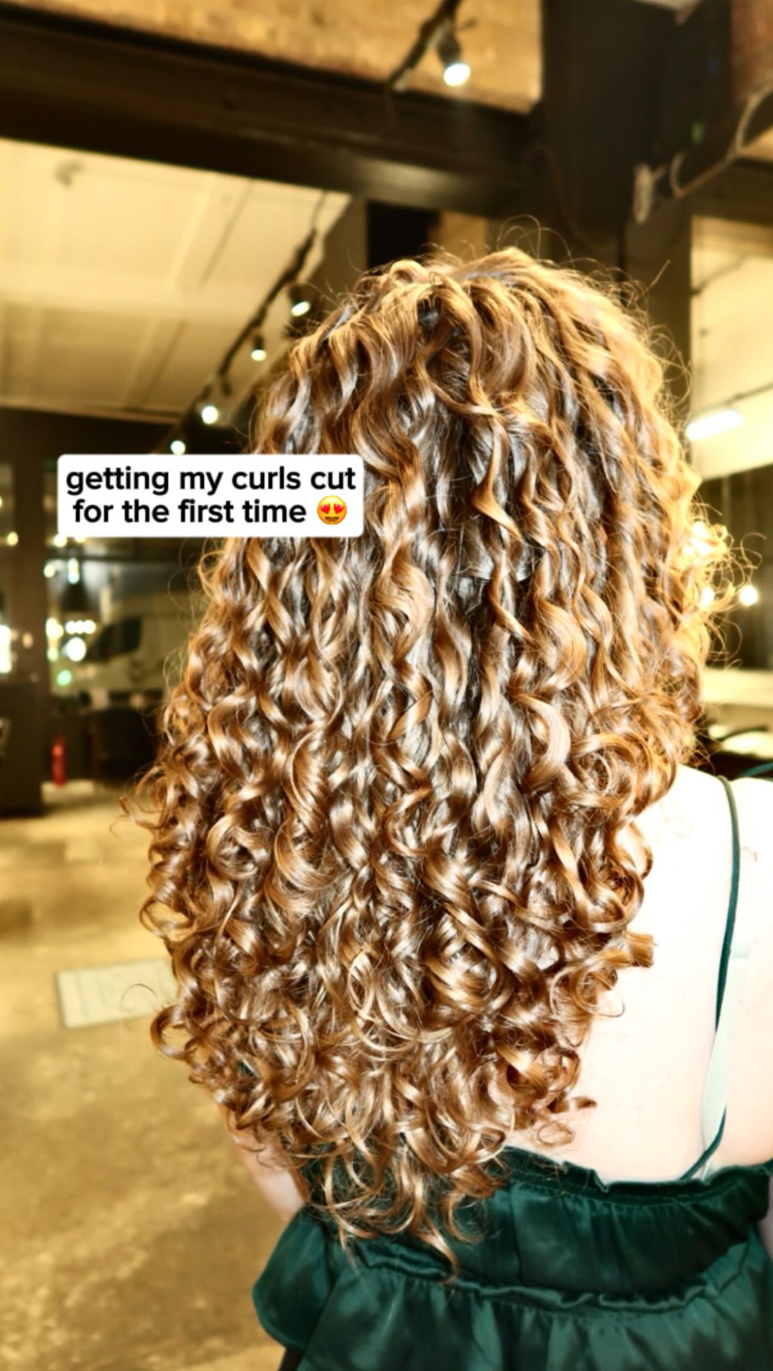Instagram post by @mollysringlets for Tangle Teezer. Caption reads: I can’t believe my hair was that uneven 😭 like....