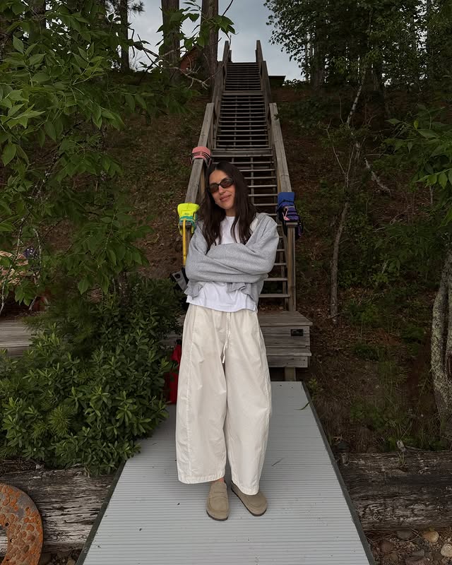 Instagram post by @aileciajones for Birkenstock. Caption reads: up north 🌲 @birkenstockusa #birkenstock #ad.