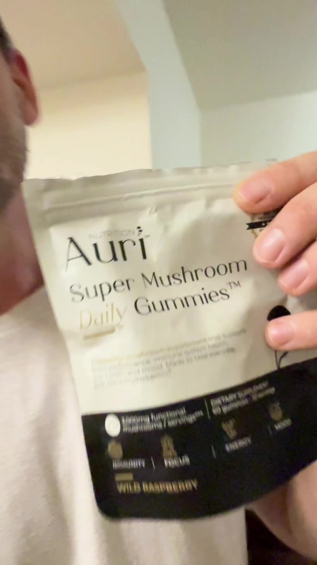 TikTok post by @growingpains777 for Auri Nutrition. Caption reads: [...] THE CLEANEST FOCUS WITH OUT CRASH @Auri....