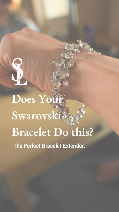 Instagram post by @thefoldinglady for SWAROVSKI. Caption reads: This Swarovski bracelet has a hidden clasp… and it....