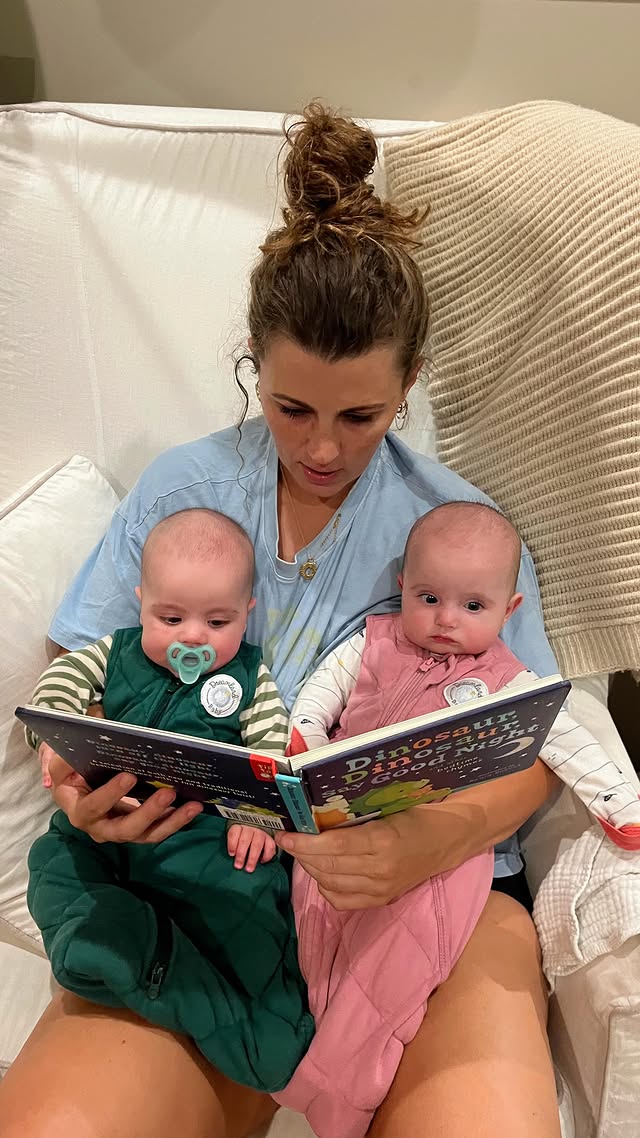 Instagram post by @claire.geisel for Dreamland Baby. Caption reads: [...] all getting better sleep thanks to....