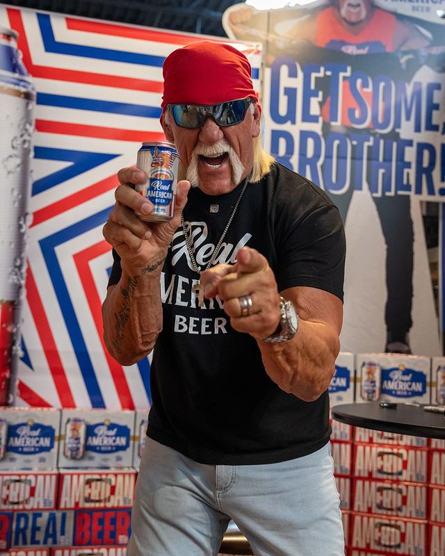 Instagram post by @hulkhogan for Hy-Vee. Caption reads: No time for naps.. Just added a new stop next....