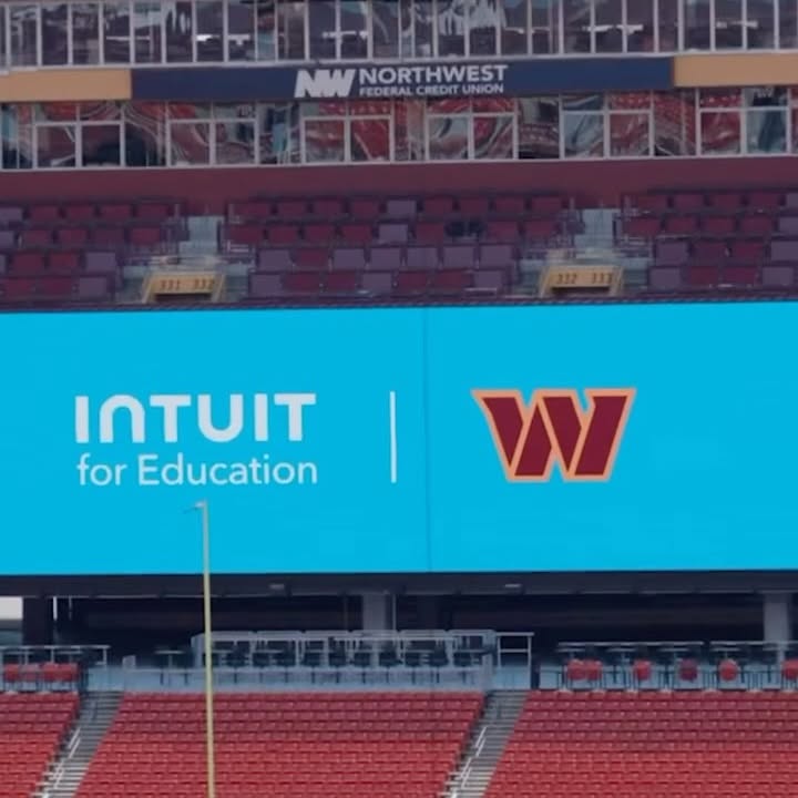 Instagram post by @bwagz for Intuit. Caption reads: Big shout out to @Intuit for educating our youth....