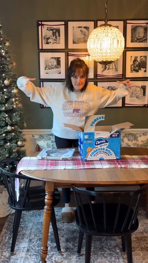 Instagram post by @olivebranchcottage for Charmin. Caption reads: #ad #charminpartner I’m the TP VIP 🧻😎 Grab
the....
