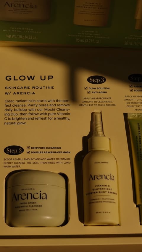 Instagram post by @andreea.miclaus2 for MOIDA K-Beauty. Caption reads: My Cleanse-to-Glow 5-Step Routine with Arencia ✨....