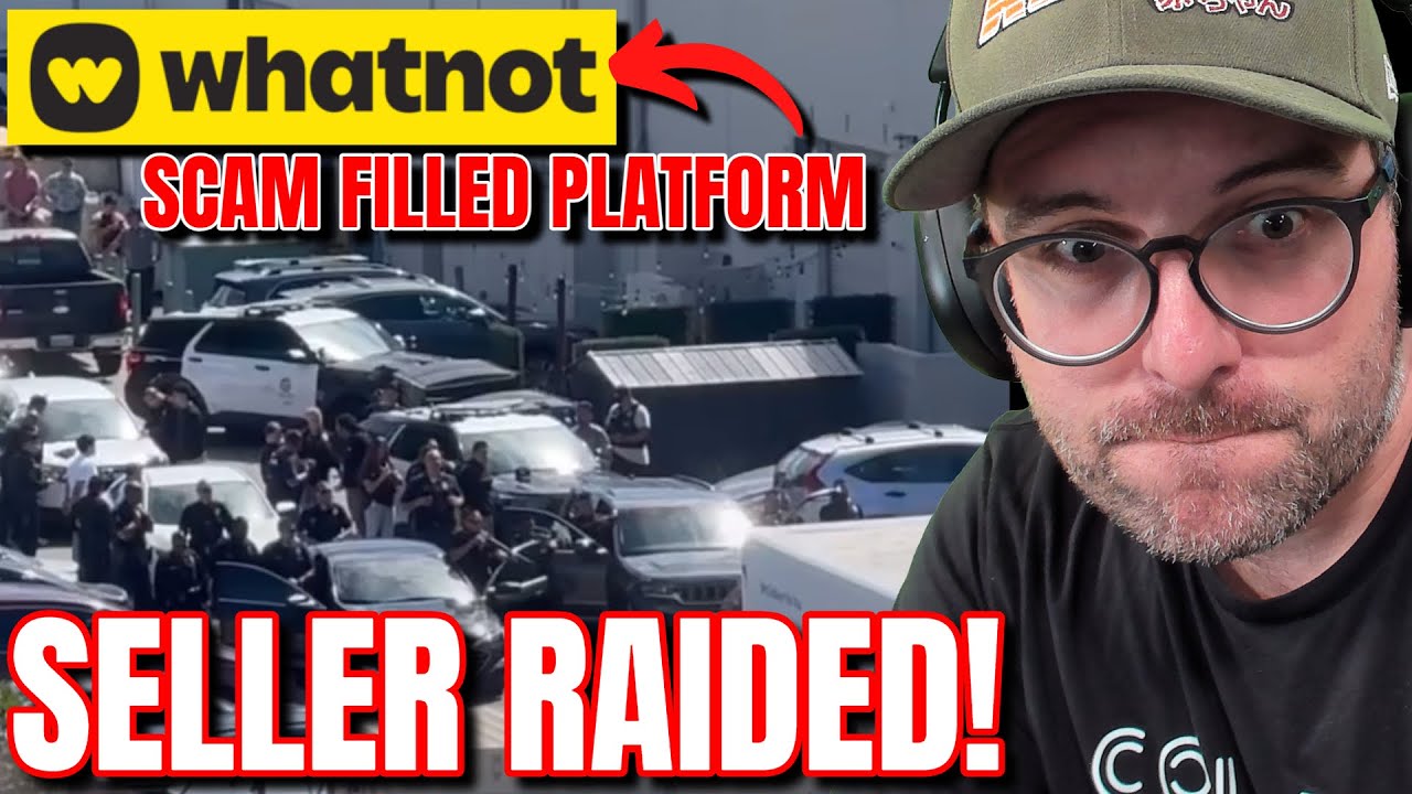 YouTube post by @RattlePokemon for SCHEELS. Caption reads: Seller Raided While Live on SCAMMER Friendly....