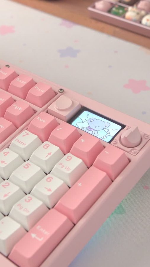 Instagram post by @rice.cloud for Chilkey. Caption reads: the best 100% prebuild keyboard so far ✨

the....