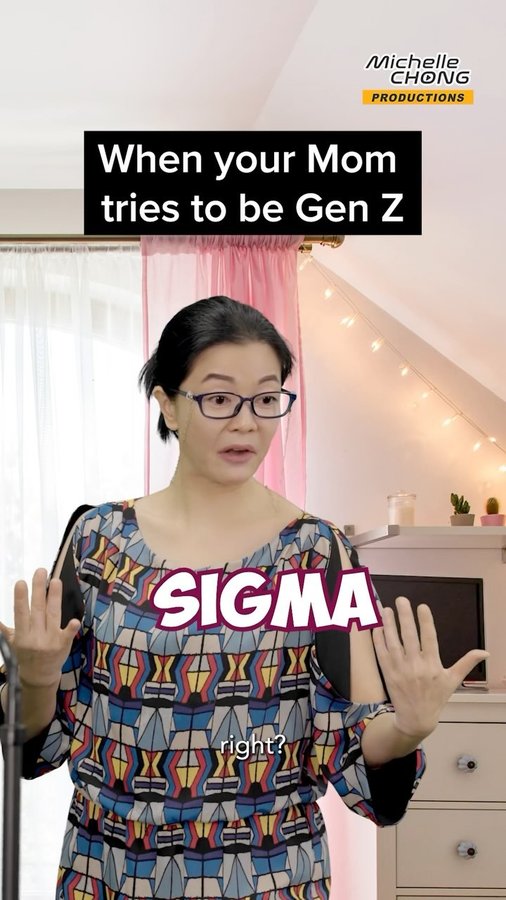 Instagram post by @immichellechong for Health Promotion Board. Caption reads: Karen Ngiau is slaying Gen Z slang and in life! 😀....