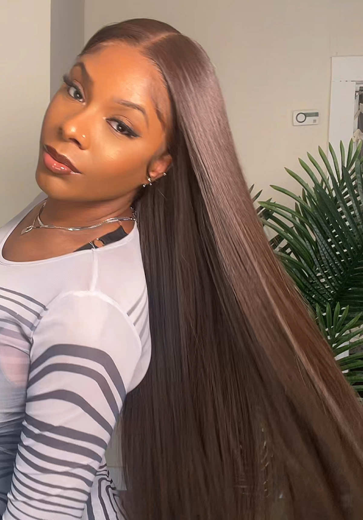 TikTok post by @bodiedbykeira for Outre. Caption reads: 🤏🏾✨🤏🏾 Outre Human Hair Blend Lace Front Wig....