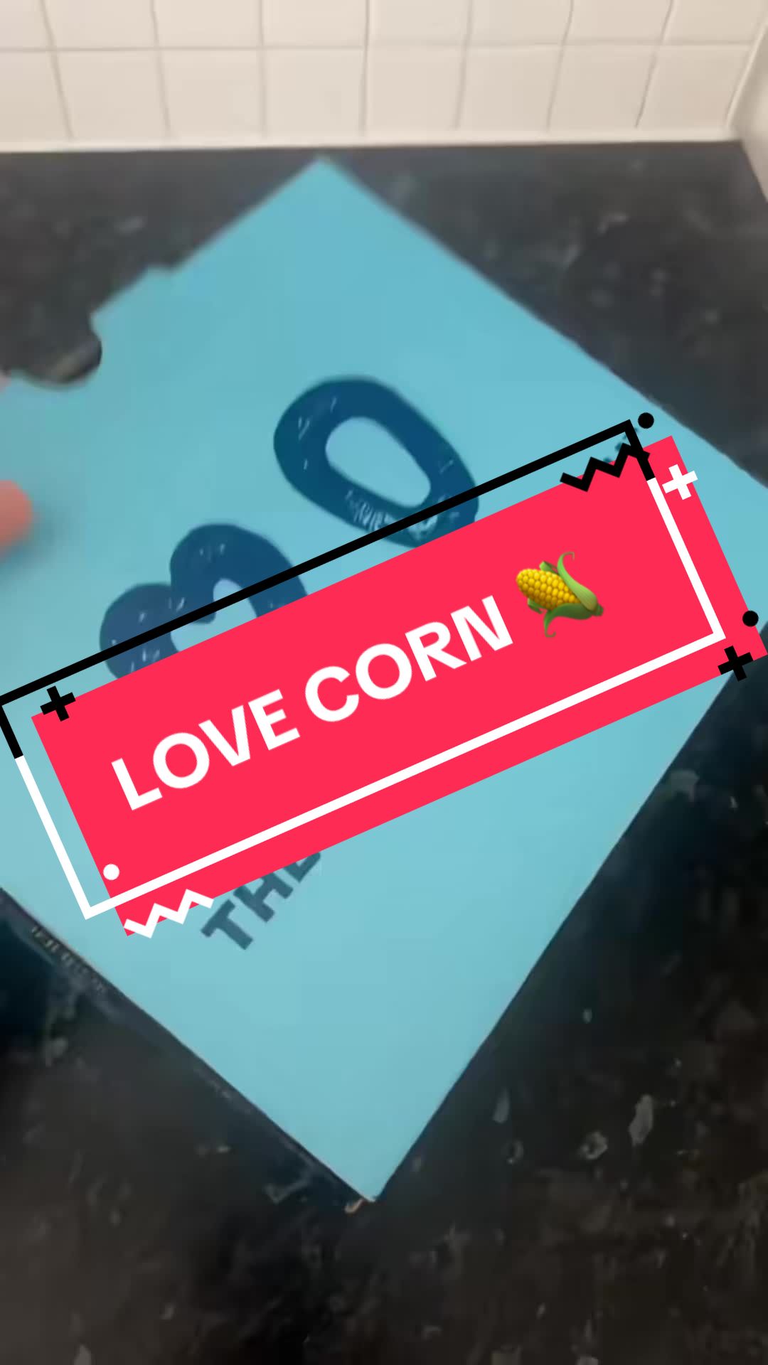 TikTok post by @chrissy_lou_x for LOVE CORN. Caption reads: The perfect healthy snack 😍 OBSESSED! @LOVE CORN....