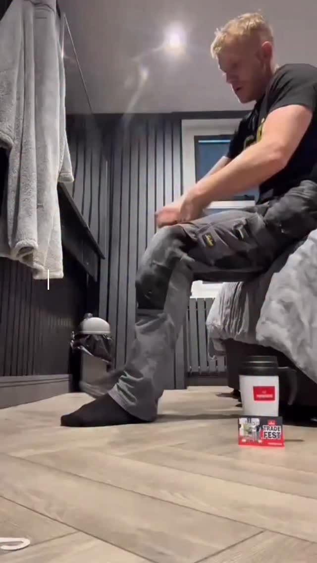 Instagram post by @precision_joineryandcarpentry for Howdens. Caption reads: Spend a day on the tools with me....